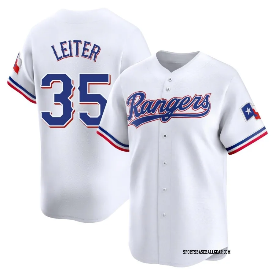 Jack Leiter Men's Texas Rangers White Limited Home Jersey