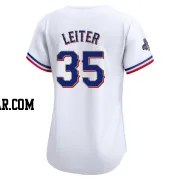 Jack Leiter Women's Texas Rangers Gold Limited White 2024 Collection Jersey