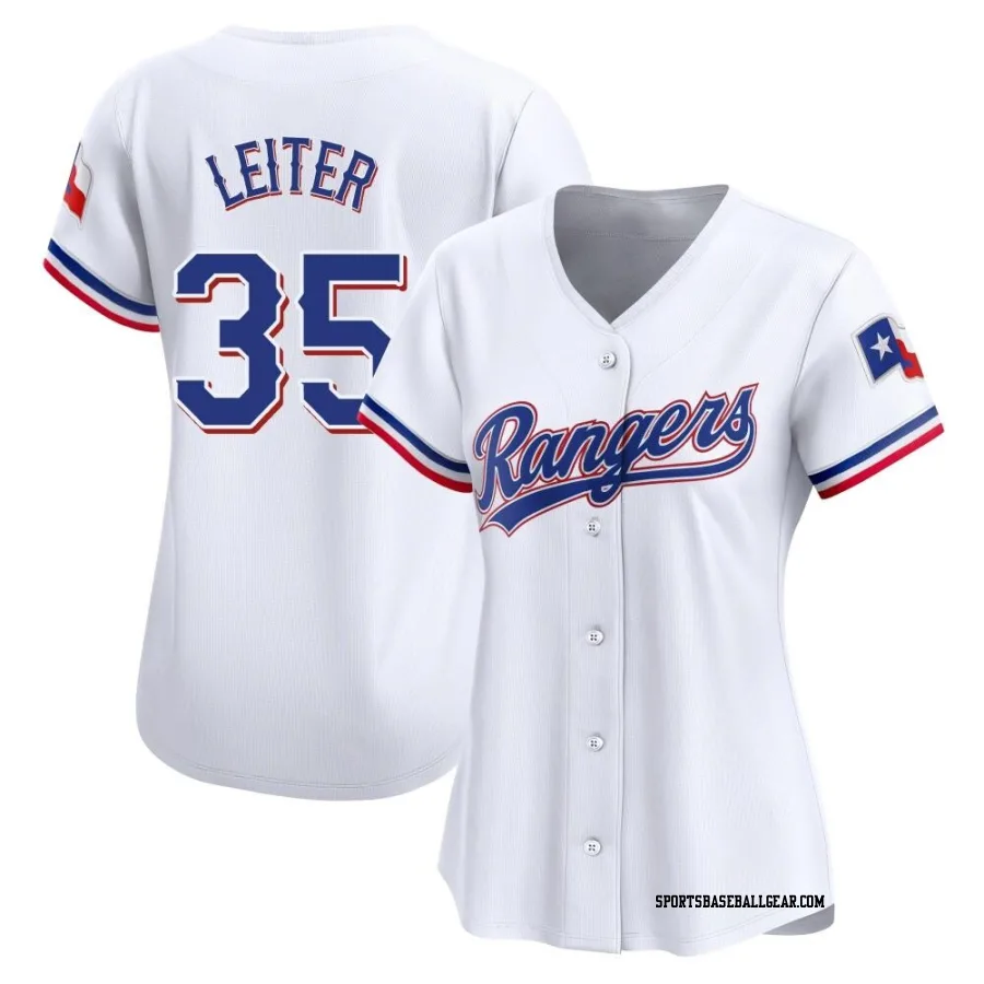 Jack Leiter Women's Texas Rangers White Limited Home Jersey