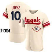 Jack Lopez Men's Los Angeles Angels Cream Authentic 2022 City Connect Jersey