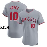 Jack Lopez Men's Los Angeles Angels Gray Elite Road Jersey