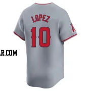 Jack Lopez Men's Los Angeles Angels Gray Limited Away Jersey