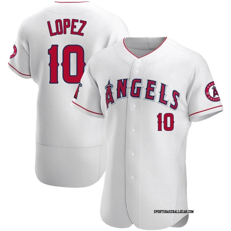 Jack Lopez Men's Los Angeles Angels White Authentic Jersey