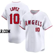 Jack Lopez Men's Los Angeles Angels White Limited Home Jersey