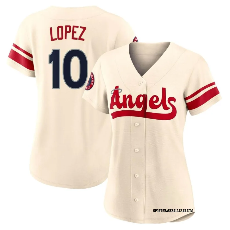 Jack Lopez Women's Los Angeles Angels Cream Authentic 2022 City Connect Jersey