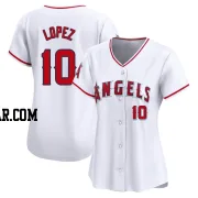 Jack Lopez Women's Los Angeles Angels White Limited Home Jersey