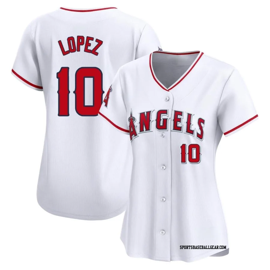 Jack Lopez Women's Los Angeles Angels White Limited Home Jersey