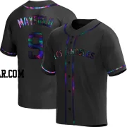 Jack Mayfield Men's Los Angeles Angels Black Holographic Replica Alternate Jersey