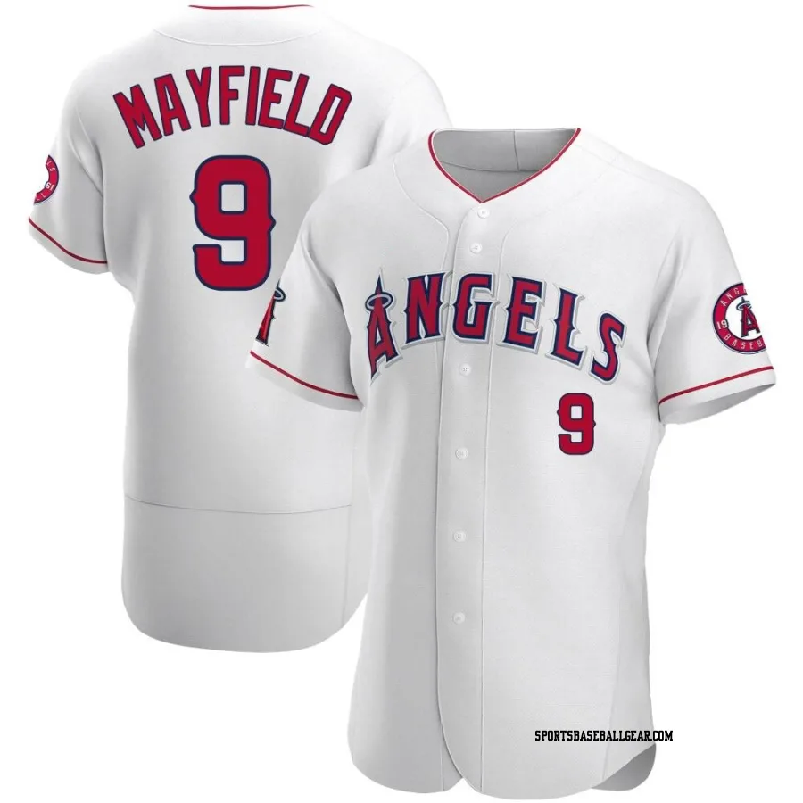 Jack Mayfield Men's Los Angeles Angels White Authentic Jersey