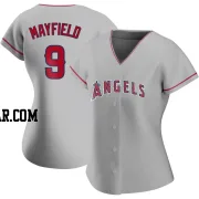 Jack Mayfield Women's Los Angeles Angels Authentic Silver Road Jersey