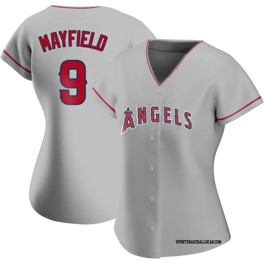 Jack Mayfield Women's Los Angeles Angels Authentic Silver Road Jersey