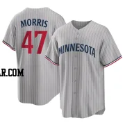 Jack Morris Men's Minnesota Twins Gray Replica Road Jersey