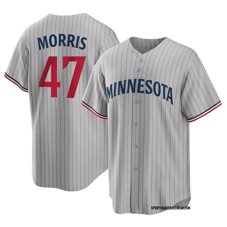 Jack Morris Men's Minnesota Twins Gray Replica Road Jersey