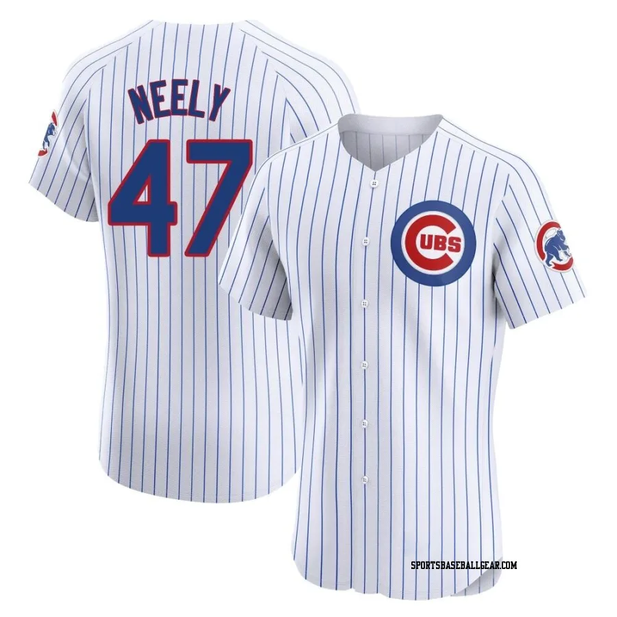 Jack Neely Men's Chicago Cubs White Elite Home Jersey