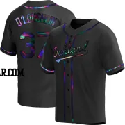 Jack O'Loughlin Men's Oakland Athletics Black Holographic Replica Alternate Jersey