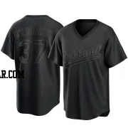 Jack O'Loughlin Men's Oakland Athletics Black Replica Pitch Fashion Jersey