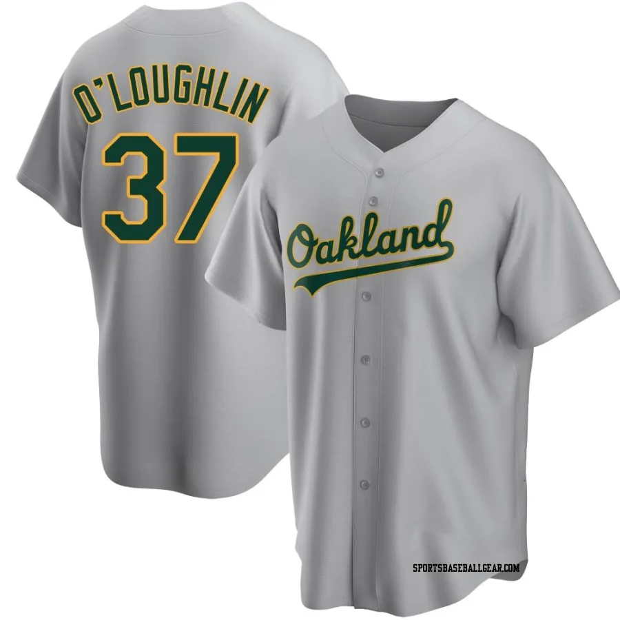 Jack O'Loughlin Men's Oakland Athletics Gray Replica Road Jersey