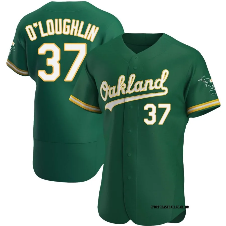 Jack O'Loughlin Men's Oakland Athletics Green Authentic Kelly Alternate Jersey