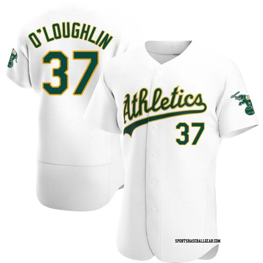 Jack O'Loughlin Men's Oakland Athletics White Authentic Home Jersey