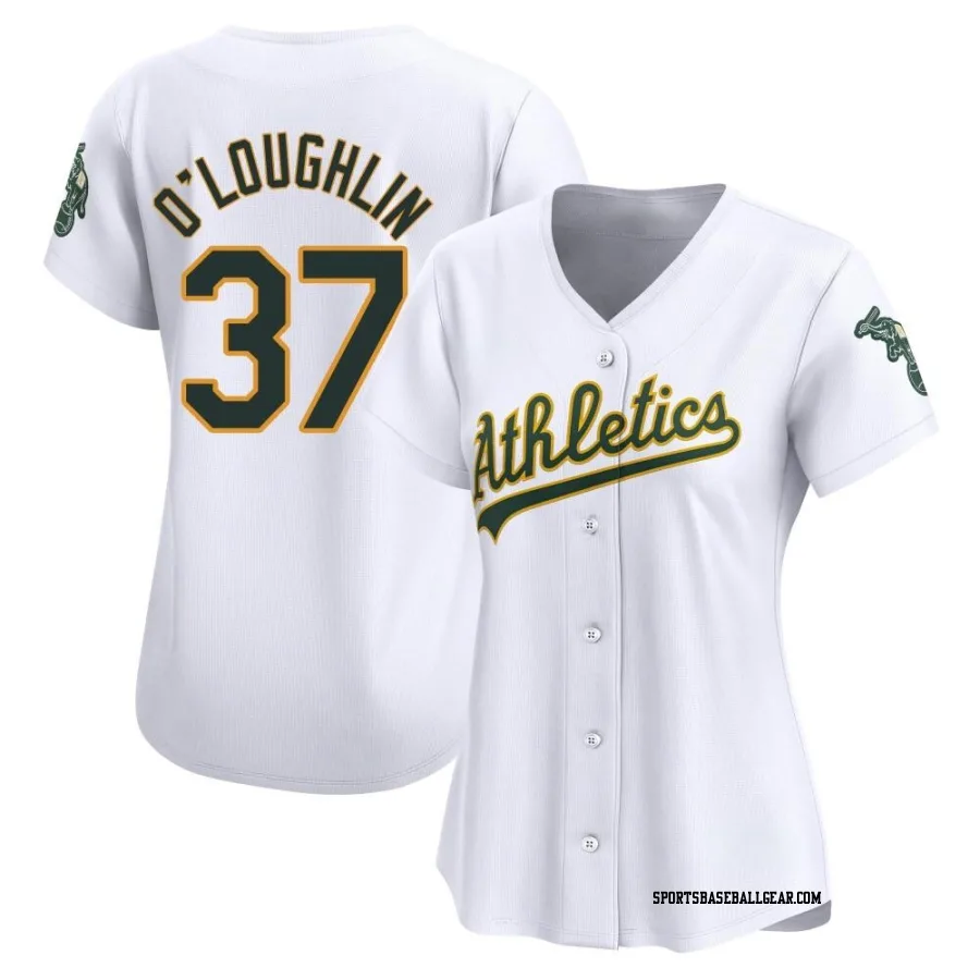 Jack O'Loughlin Women's Oakland Athletics White Limited Home Jersey