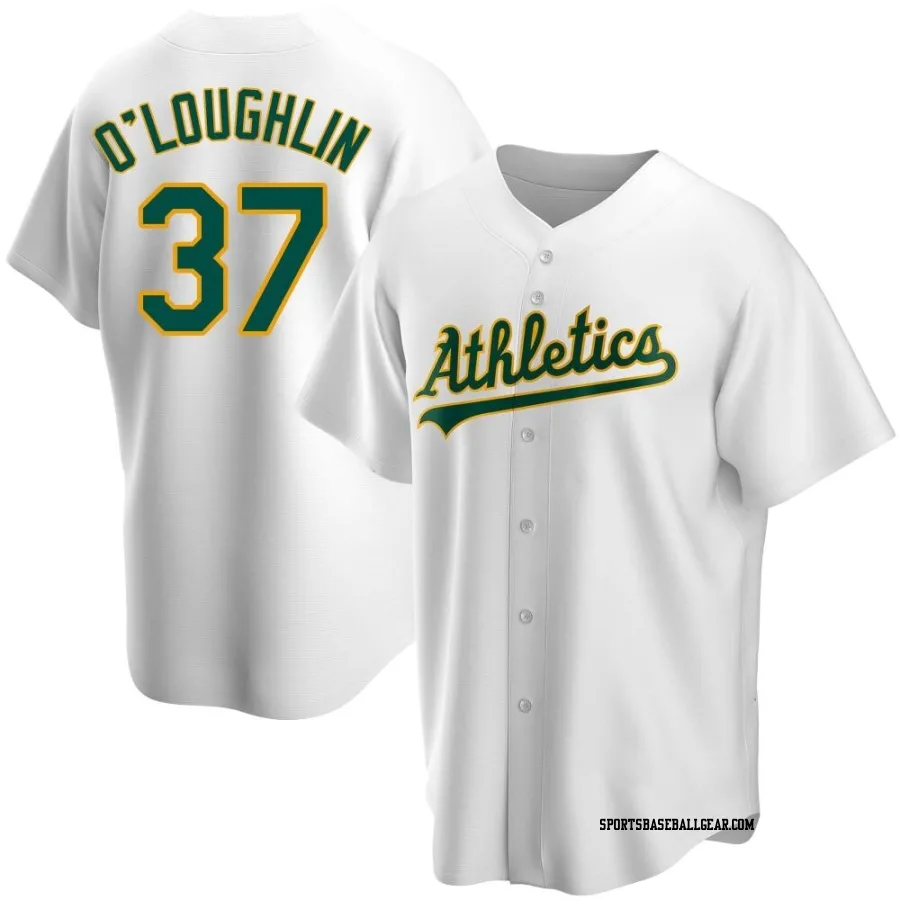 Jack O'Loughlin Youth Oakland Athletics White Replica Home Jersey