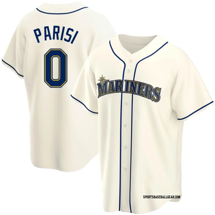 Jack Parisi Men's Seattle Mariners Cream Replica Alternate Jersey