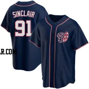 Jack Sinclair Men's Washington Nationals Navy Replica Alternate Team Jersey