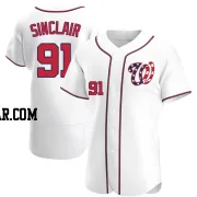 Jack Sinclair Men's Washington Nationals White Authentic Alternate Jersey