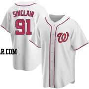 Jack Sinclair Men's Washington Nationals White Replica Home Jersey