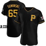 Jack Suwinski Men's Pittsburgh Pirates Black Authentic Alternate Jersey