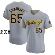 Jack Suwinski Men's Pittsburgh Pirates Gray Elite Road Jersey