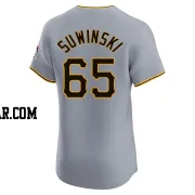 Jack Suwinski Men's Pittsburgh Pirates Gray Elite Road Jersey