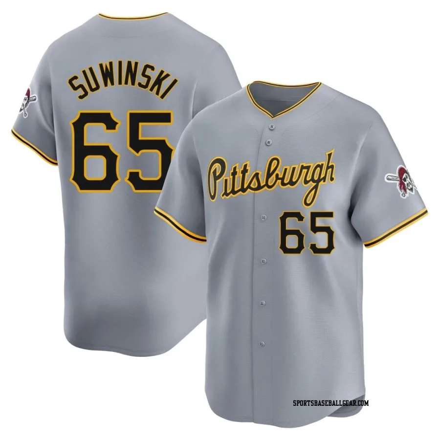 Jack Suwinski Men's Pittsburgh Pirates Gray Limited Away Jersey