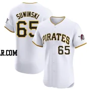 Jack Suwinski Men's Pittsburgh Pirates White Elite Home Jersey