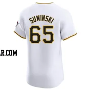 Jack Suwinski Men's Pittsburgh Pirates White Elite Home Jersey