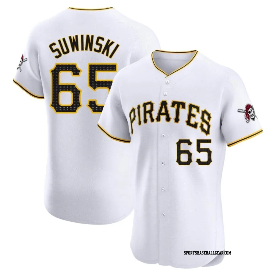 Jack Suwinski Men's Pittsburgh Pirates White Elite Home Jersey