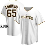 Jack Suwinski Men's Pittsburgh Pirates White Replica Home Jersey