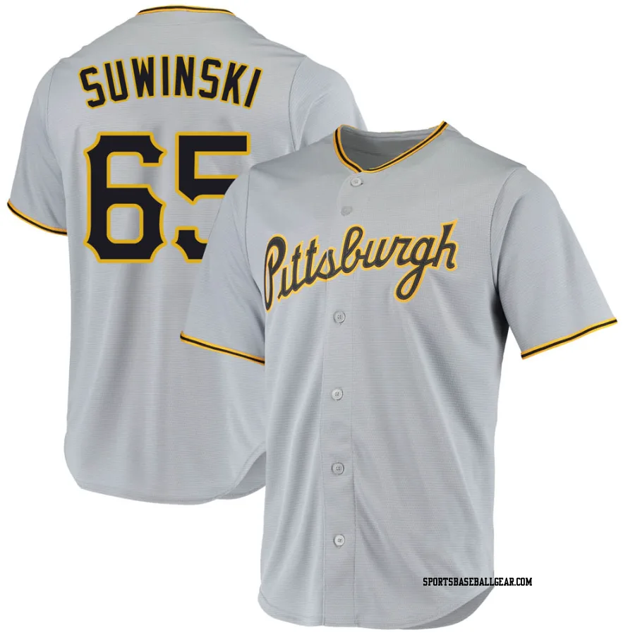 Jack Suwinski Youth Pittsburgh Pirates Gray Replica Road Jersey