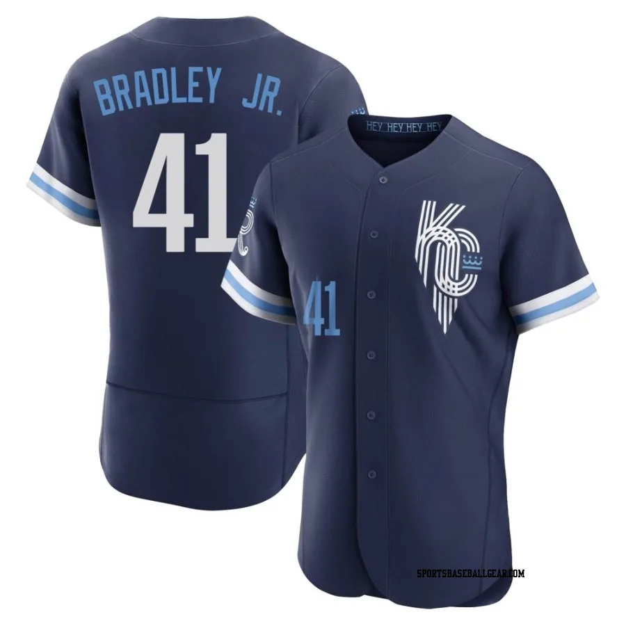 Jackie Bradley Jr. Men's Kansas City Royals Navy Authentic 2022 City Connect Jersey