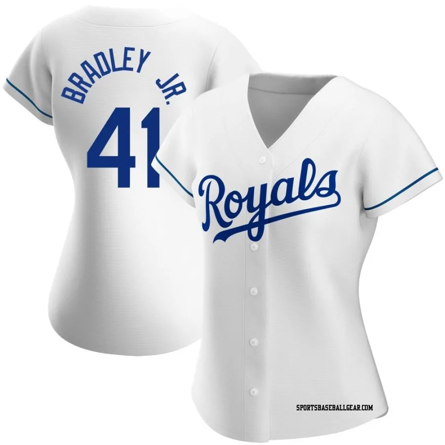 Jackie Bradley Jr. Women's Kansas City Royals White Replica Home Jersey