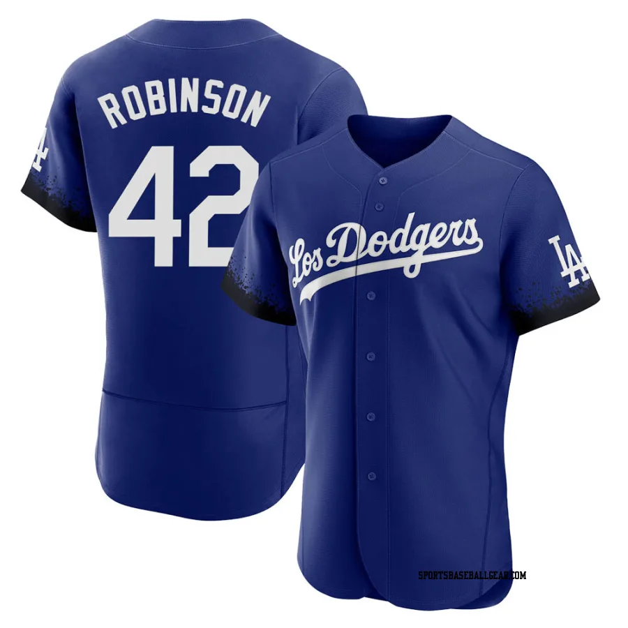 Jackie Robinson Men's Los Angeles Dodgers Royal Authentic 2021 City Connect Jersey