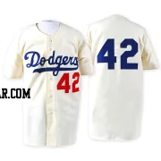 Jackie Robinson Men's Los Angeles Dodgers White Authentic 1955 Throwback Jersey