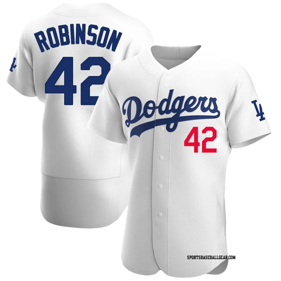 Jackie Robinson Men's Los Angeles Dodgers White Authentic Home Jersey