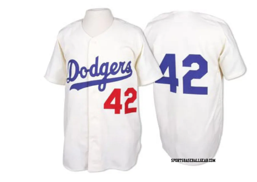 Jackie Robinson Men's Los Angeles Dodgers White Authentic Throwback Jersey