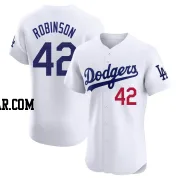 Jackie Robinson Men's Los Angeles Dodgers White Elite Home Jersey