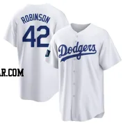 Jackie Robinson Men's Los Angeles Dodgers White Replica 2024 World Tour Seoul Series Home Jersey