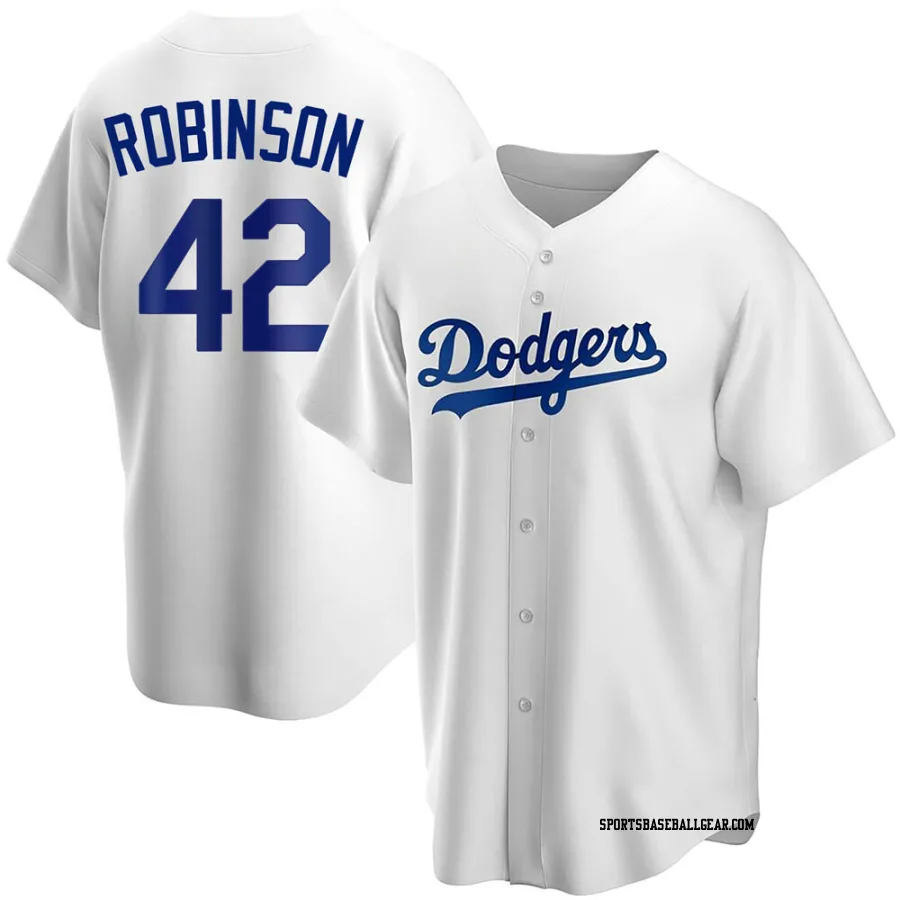 Jackie Robinson Men's Los Angeles Dodgers White Replica Home Jersey