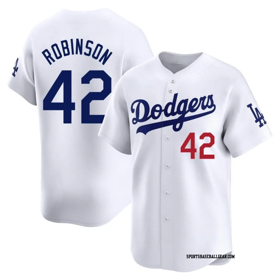 Jackie Robinson Youth Los Angeles Dodgers White Limited Home Jersey