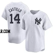 Jackson Castillo Men's New York Yankees White Limited Yankee Home Jersey