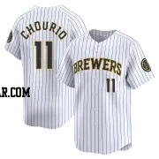 Jackson Chourio Men's Milwaukee Brewers White Limited Alternate Jersey